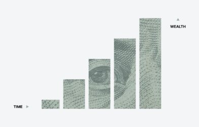 Time vs Wealth graph using $100 bill