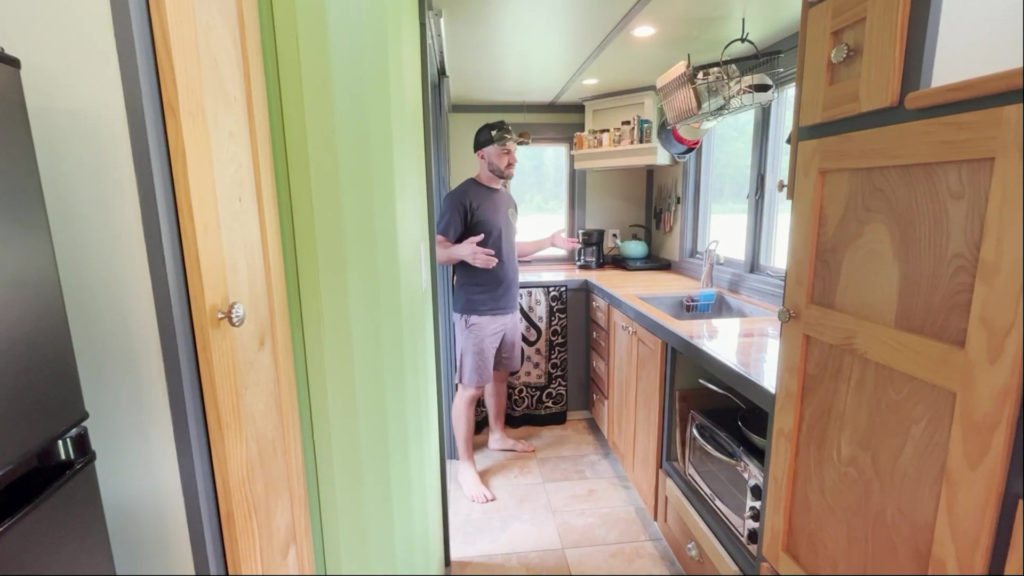 Kitchen in Nick Soave's tiny home