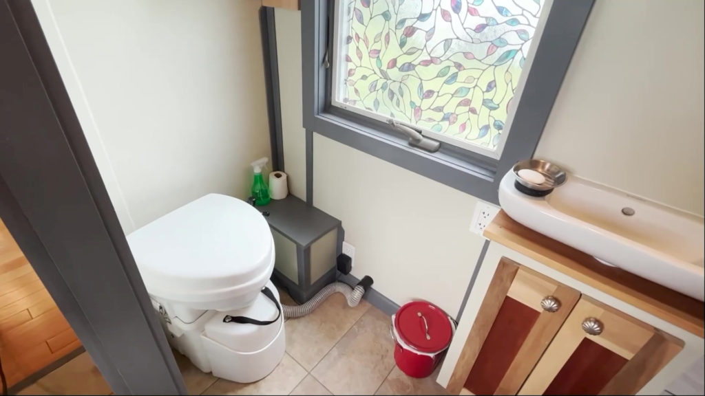 Bathroom in Nick Soave's tiny home