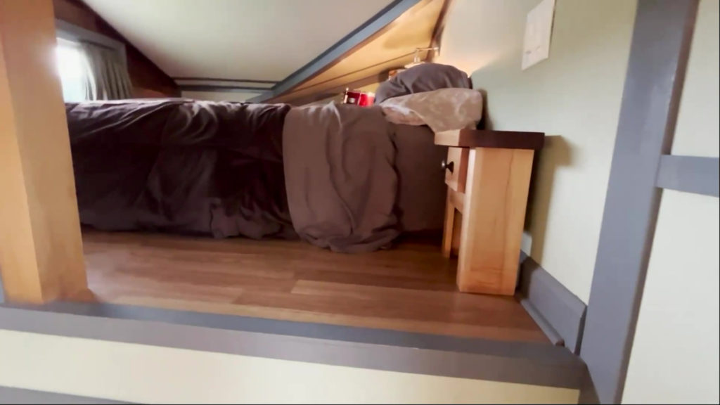 Bedroom in Nick Soave's tiny home